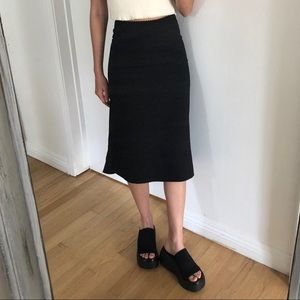 Black Brandy Melville Midi Skirt